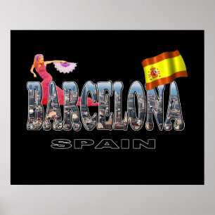 Barcelona Spanien Poster