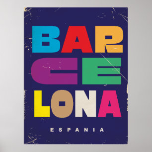Barcelona Spanien Poster