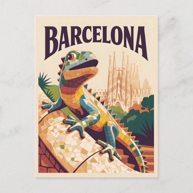 Barcelona Spanien Postkarte (Vorderseite)