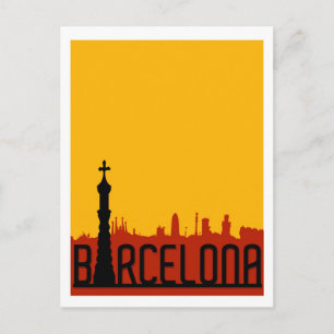 Barcelona, Spanien Postkarte