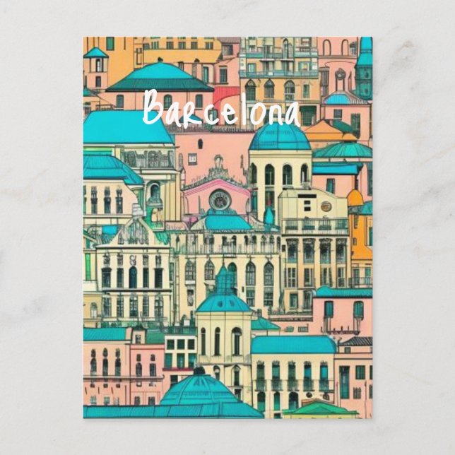 Barcelona Spanien Postkarte (Vorderseite)