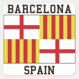 Barcelona Spanien Quadratischer Aufkleber