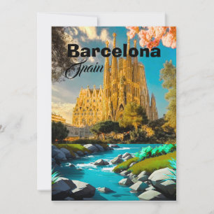 Barcelona Spanien Reise Postkarten Kunst, Spanien