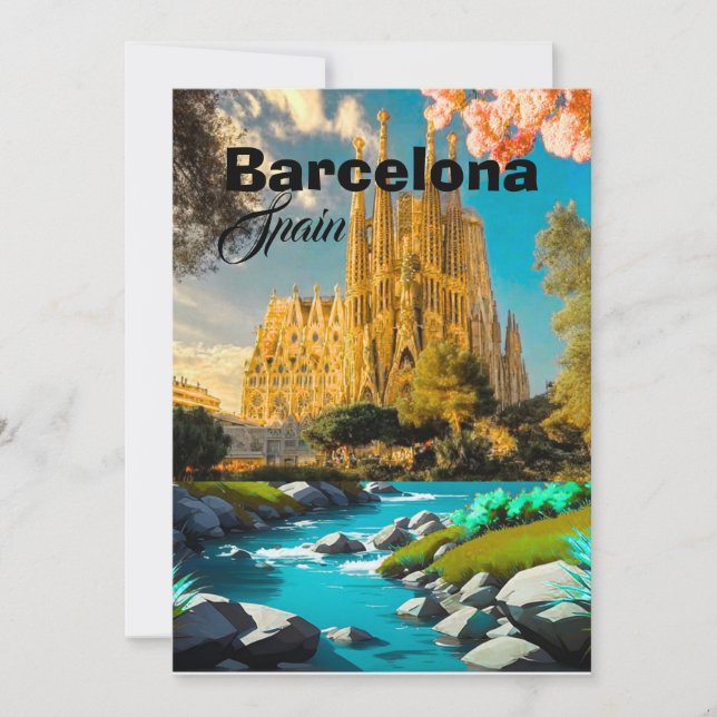 Barcelona Spanien Reise Postkarten Kunst, Spanien  (Vorderseite)