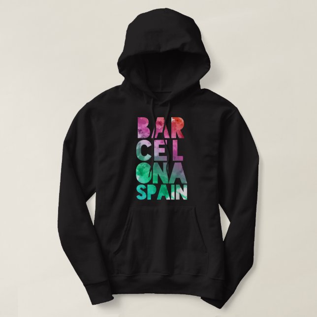 Barcelona Spanien Reisen Souvenir Geschenk Hoodie (Design vorne)