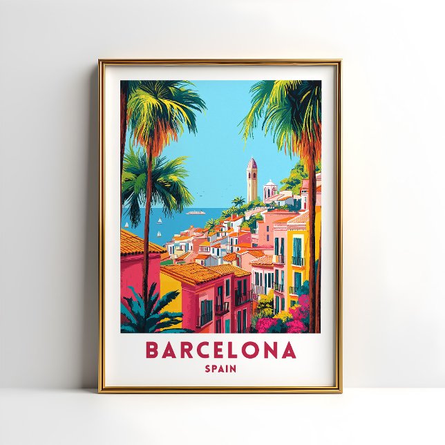 Barcelona Spanien Reiseplakat Wandkunst Poster (Von Creator hochgeladen)