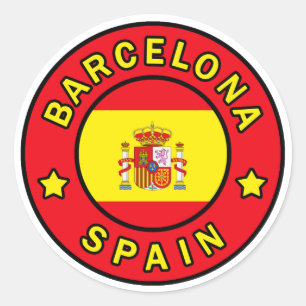 Barcelona Spanien Runder Aufkleber