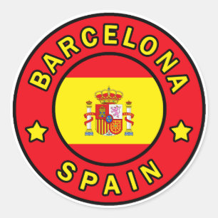 Barcelona Spanien Runder Aufkleber