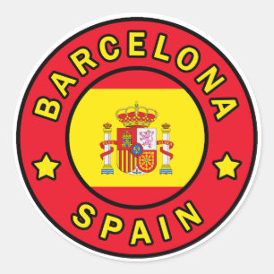 Barcelona Spanien Runder Aufkleber