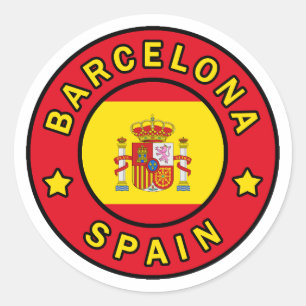 Barcelona Spanien Runder Aufkleber