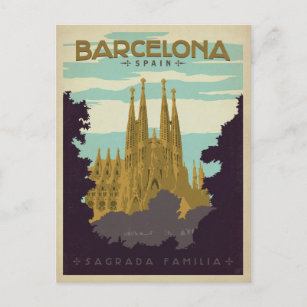 Barcelona, Spanien - Sagrada Familia Postkarte