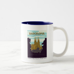 Barcelona, Spanien - Sagrada Familia Zweifarbige Tasse