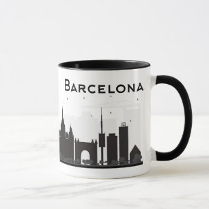 Barcelona, Spanien   schwarze u. weiße Tasse
