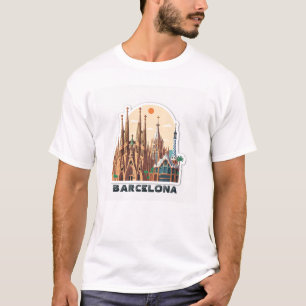 Barcelona Spanien Sehenswürdigkeiten T-Shirt