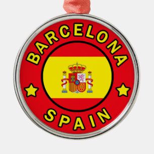 Barcelona Spanien Silbernes Ornament
