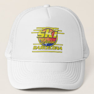 Barcelona Spanien - Ski-Logo Truckerkappe