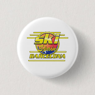 Barcelona Spanien Skilogo Button
