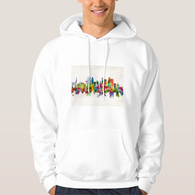 Barcelona Spanien Skyline Hoodie (Vorderseite)