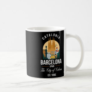Barcelona Spanien Skyline Souvenirs Familienurlaub Kaffeetasse
