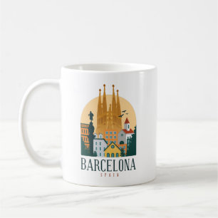Barcelona Spanien Skyline-Tasse Kaffeetasse