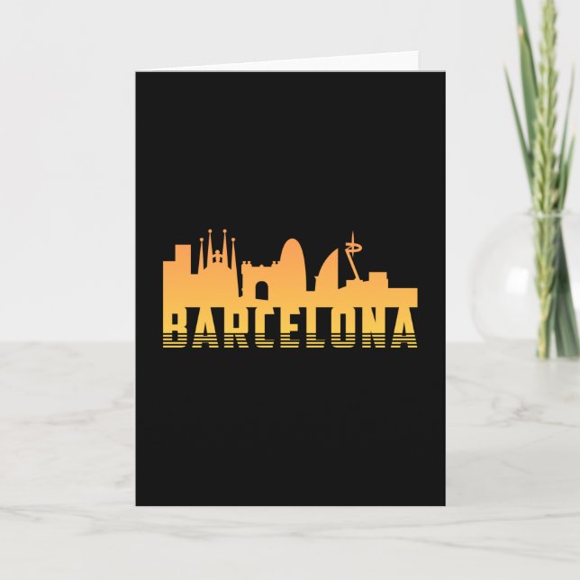 Barcelona Spanien Stadt Skyline Stadtscape Funny G Karte (Vorderseite)