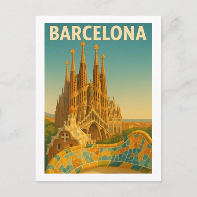 Barcelona Spanien Tradition Reisen Postkarte (Vorderseite)