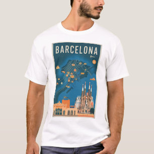 Barcelona Spanien Vintag T-Shirt
