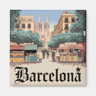 Barcelona Spanien vintage Magnet
