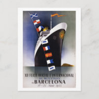 Barcelona Spanien Vintage Poster 1944