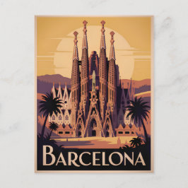 Barcelona Spanien vintage Postkarte