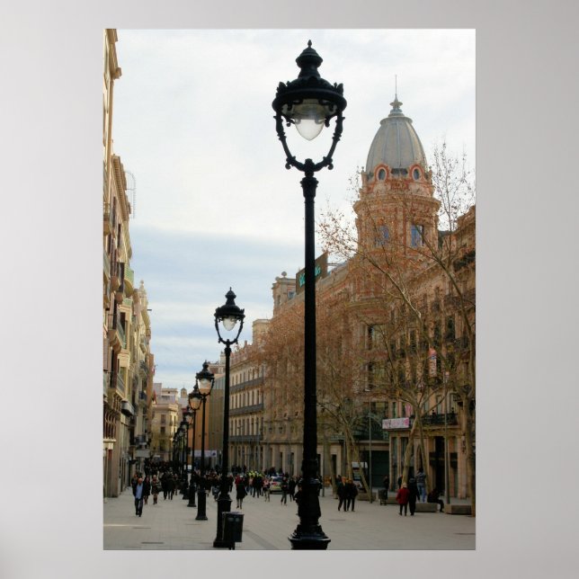 Barcelona Spaziergang - Portal del Angel Poster (Vorne)