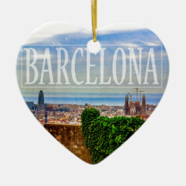 Barcelona-Stadt Keramik Ornament