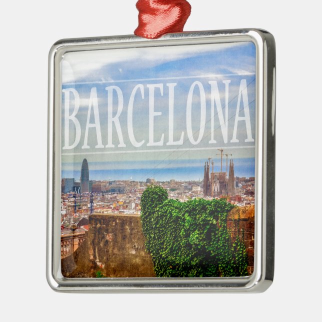 Barcelona-Stadt Ornament Aus Metall (Links)
