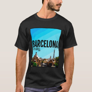 Barcelona Stadt Spanien Park Guell Barca T-Shirt
