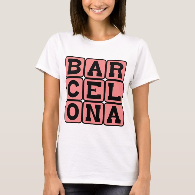 Barcelona, Stadt Spanien T-Shirt (Vorderseite)