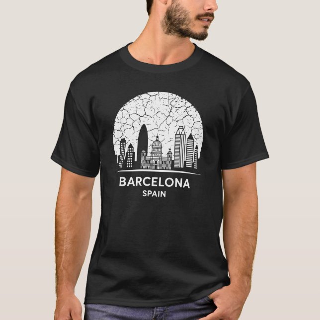 Barcelona Stadt Spanien T-Shirt (Vorderseite)
