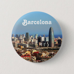 Barcelona-Stadtbild Button