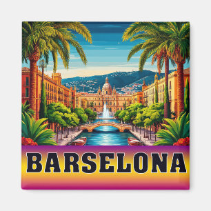🧲 Barcelona Strandurlaub Erinnerung Spanien 🌊 Magnet