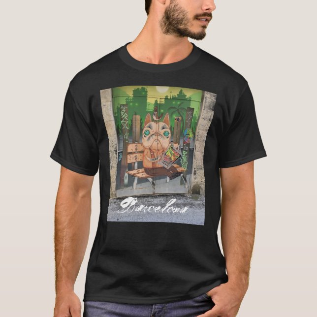 Barcelona-Straßen-Graffiti T-Shirt (Vorderseite)