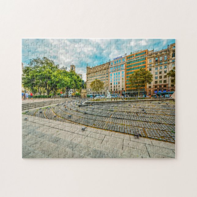 Barcelona Street Scene. Jigsaw Puzzle (Horizontal)