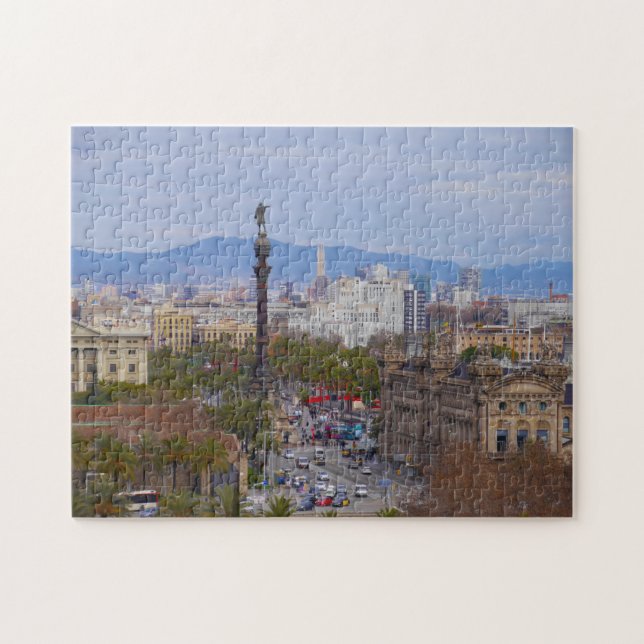 Barcelona Street Scene. Puzzle (Horizontal)