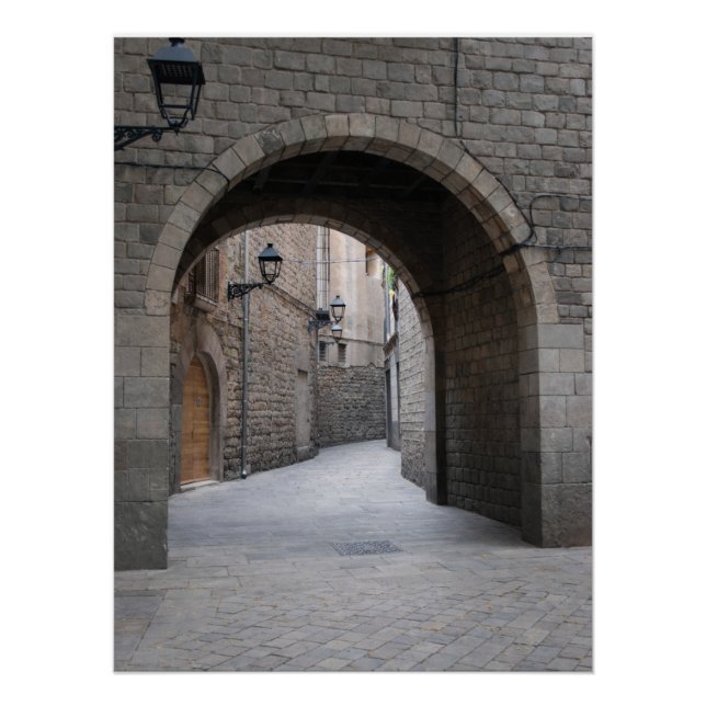 Barcelona Torbogen — Vertikaler Durchgang Poster (Vorderseite)