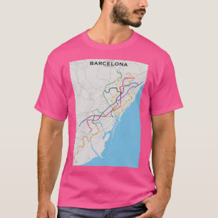 Barcelona Transit Map T-Shirt