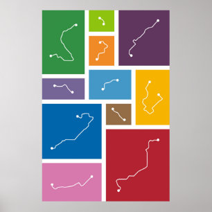 Barcelona - Transitpaletten Poster