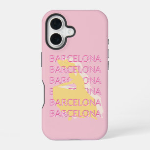 Barcelona Travel Art, Spanien, Travel Art, Pink iPhone 16 Hülle