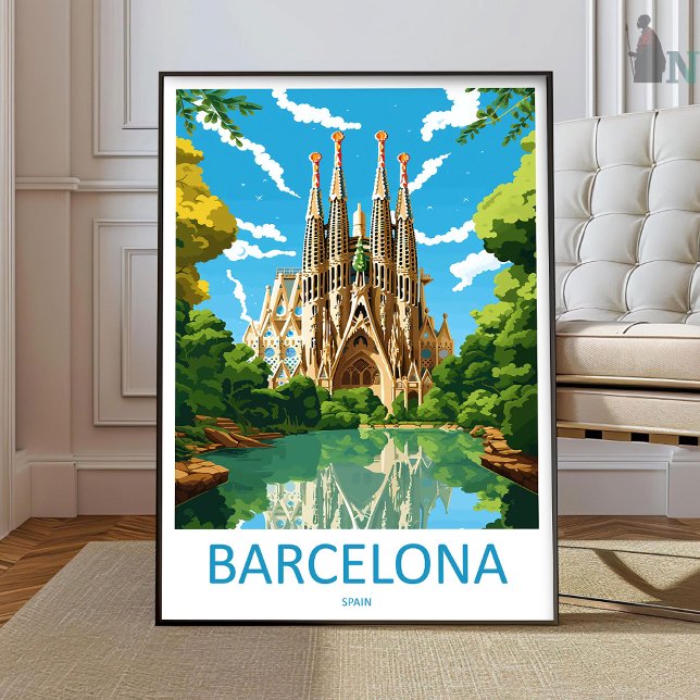 Barcelona Travel Print Wall Art Barcelona Wall Han Poster (Von Creator hochgeladen)