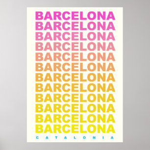 Barcelona Vintage-Reiseposter Poster