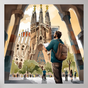 Barcelona's La Sagrada Familia Print Poster