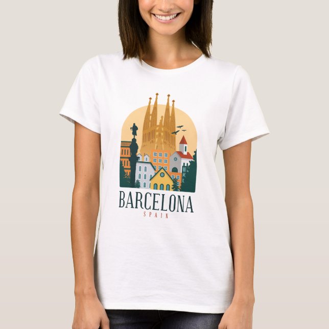 BarcelonaSkyline T-Shirt (Vorderseite)