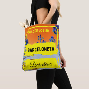 Barceloneta, Barcelona-Stil, Tasche Orange